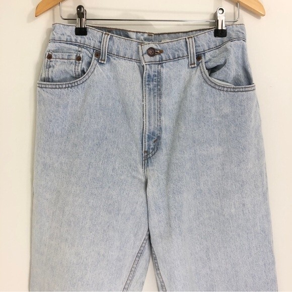 Levis Jeans Womens 30 Light Wash Vintage 551 Relaxed Fit Tapered Leg High Waist - Picture 14 of 15